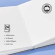 Kép 7/10 - Akvarelltömb 10x10cm/24lap HP pamut Potentate - zöld