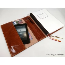 Bőr notebook tok B5 Brown cognac Archie's