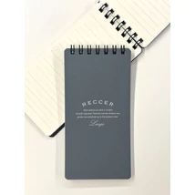 Notesz B7/50lap vonalas RECCER Maruman - kékesszürke