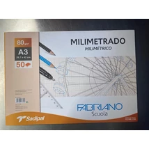 Miliméterpapír tömb A3/50lap 80g Scuola Milimétrico Sadipal