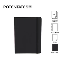 Travel Journal A6/80lap 80g Soft cover Potentate - fekete borítóval