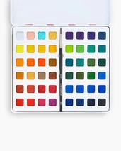 Akvarell 48 színű Water Colour Cakes Camlin 