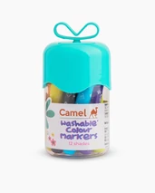 Filctoll szett 12 színű Washable colour Camlin - Égkék kupakkal
