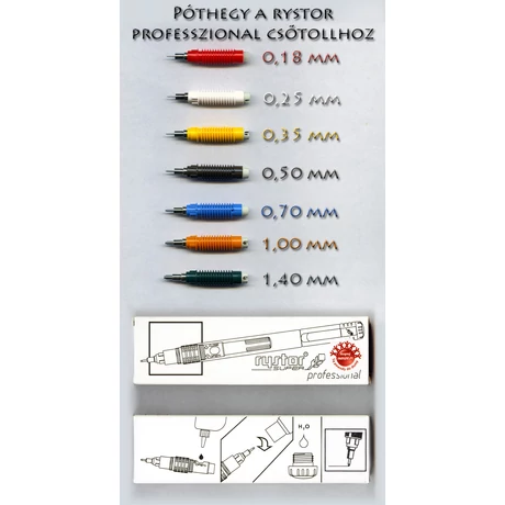 Póthegy Rystor professzional csőtollhoz 