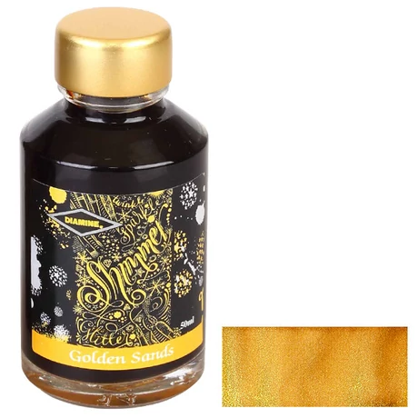 Töltőtolltinta 50ml Shimmer Diamine - Golden sands