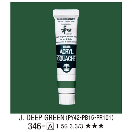Akrilfesték 20ml Turner - 346 Japan Deep Green