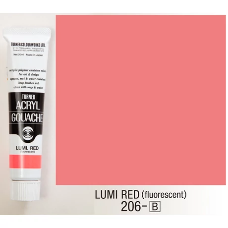 Akrilfesték 20ml Turner - 206 Lumi Red