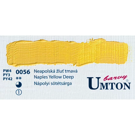 Naples Yellow Deep olajfesték 60ml Umton - 0056 Nápolyi sötétsárga