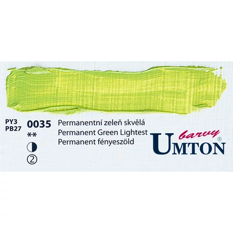 Perm. Green Lightest olajfesték 60ml Umton - 0035 Permanent fényes zöld