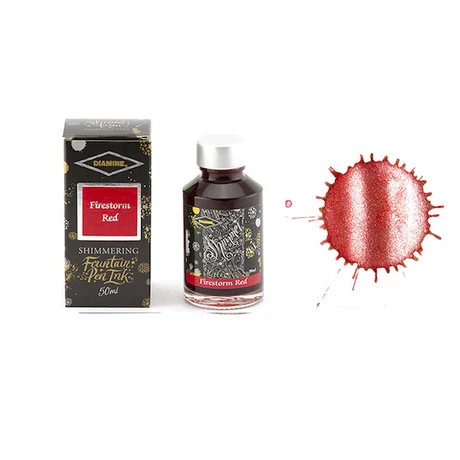 Töltőtolltinta 50ml Shimmer Diamine - Firestorm red