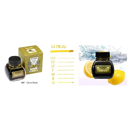 Töltőtolltinta 60ml Platinum - 47 Citrus Black
