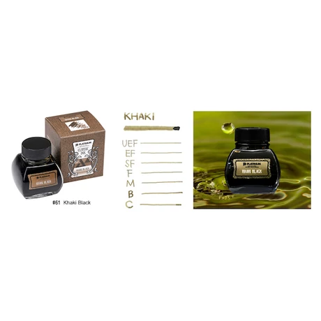 Tinta 60ml Platinum - 61 Khaki Black