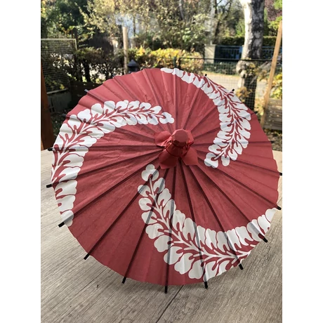 Japán mini dísz napernyő Buyon 04 piros/fehér