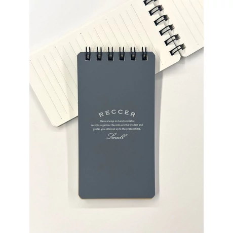 Notesz A7/50lap vonalas RECCER Maruman - kékesszürke