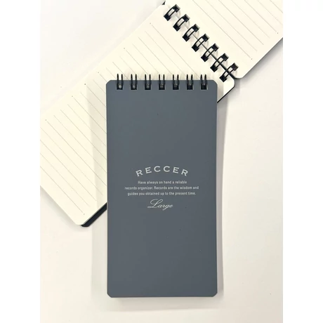 Notesz B7/50lap vonalas RECCER Maruman - kékesszürke