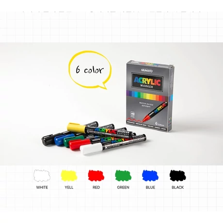 Acrylic Marker 6db akrilfilc Mungyo