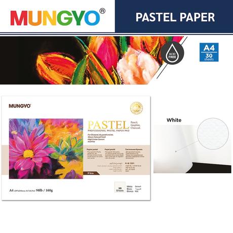 Pasztelltömb A4/30lap 160g White Mungyo