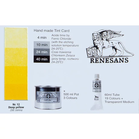 Mélynyomó festék 60ml Intaglio Ink Renesans - Nr.12 - Deep yellow