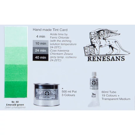 Mélynyomó festék 60ml Intaglio Ink Renesans - Nr.40 - Emerald green