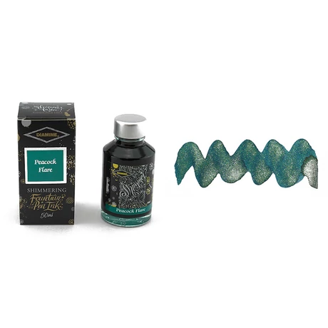 Töltőtolltinta 50ml Shimmer Diamine - Peacock flare