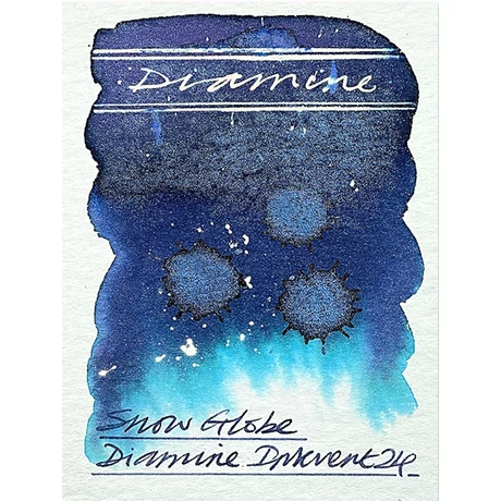 Töltőtolltinta 50ml Black E. Shimmer Diamine - Snow globe