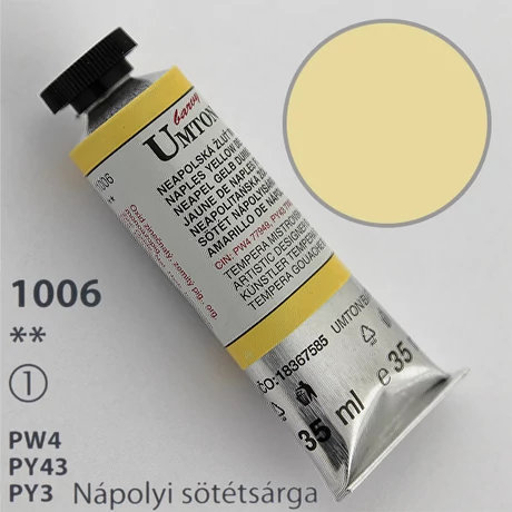Gouache 35ml Umton - 1006 Nápolyi sötétsárga