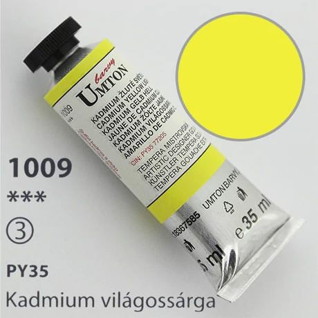 Gouache 35ml Umton - 1009 Kadmium világossárga