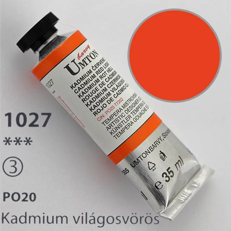 Gouache 35ml Umton - 1027 Kadmium világosvörös