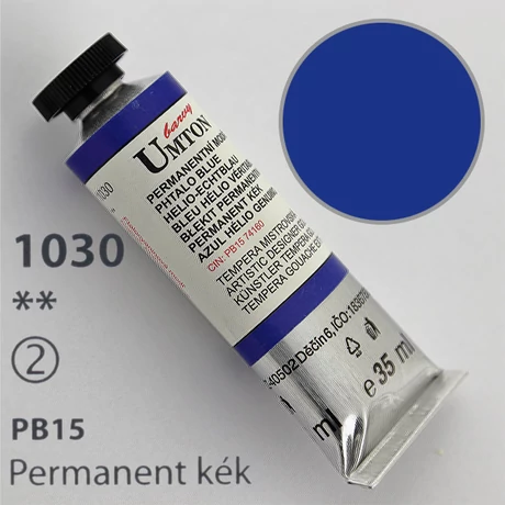 Gouache 35ml Umton - 1030 Permanent kék