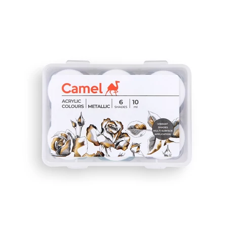 Akrilfesték szett 6 színű Metalic Colours Camlin