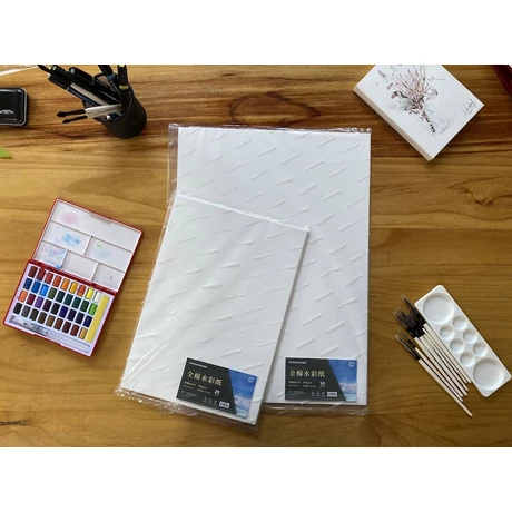 Akvarellpapír 540x787mm 300g hidegen préselt pamut Potentate