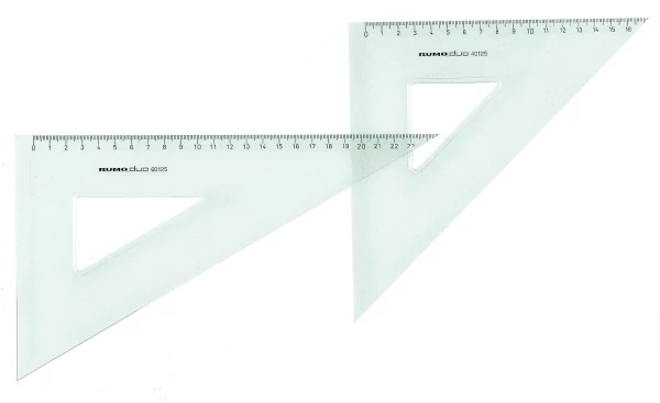 Háromszög vonalzó szett 20cm-es 45°+60° Rumold  (40120+60120)