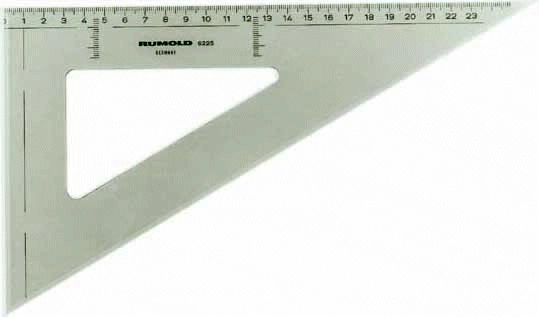 Háromszög vonalzó 16cm-es 45°-os 4216 Rumold