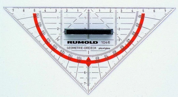 Geometriavonalzó 160mm fogóval 1146 Rumold