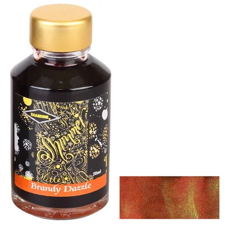 Töltőtolltinta 50ml Shimmer Diamine - Brandy dazzle