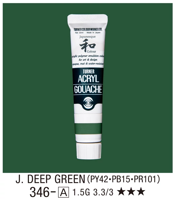 Akrilfesték 20ml Turner - 346 Japan Deep Green