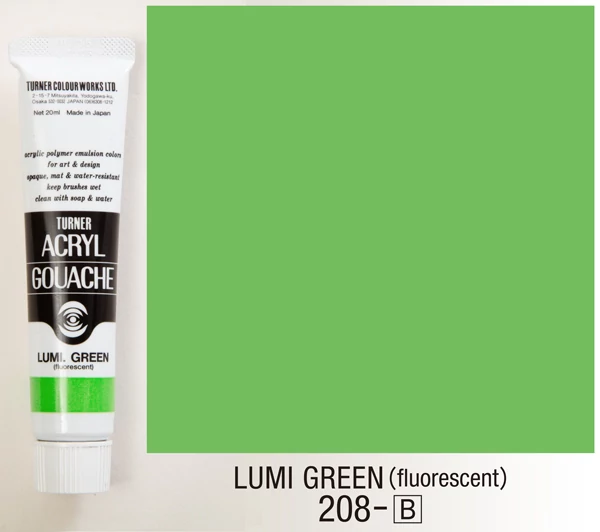 Akrilfesték 20ml Turner - 208 Lumi Green