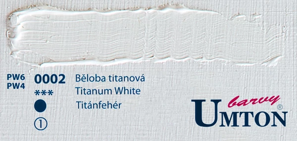 Titanium White olajfesték 60ml Umton - 0002 Titánfehér