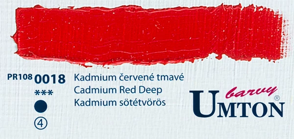 Cadmium Red Deep olajfesték 60ml Umton - 0018 Kadmium sötétvörös