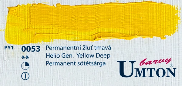 Helio Gen. Yellow Deep olajfesték 60ml Umton - 0053 Permanent sötétsárga