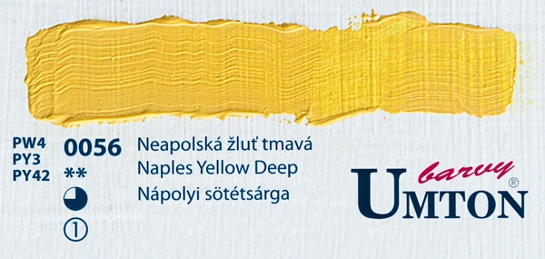 Naples Yellow Deep olajfesték 60ml Umton - 0056 Nápolyi sötétsárga