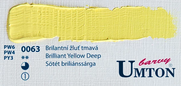 Brillant Yellow Deep olajfesték 60ml Umton - 0063 Sötét élénksárga