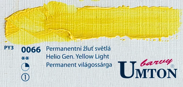 Helio Gen. Yellow Light olajfesték 60ml Umton - 0066 Permanent világossárga