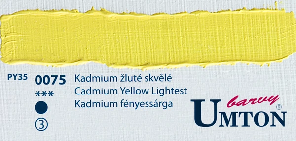 Cadmium Yellow Lightest olajfesték 60ml Umton - 0075 Kadmium fényessárga