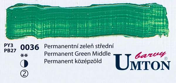 Perm. Green Middle olajfesték 60ml Umton - 0036 Permanent középzöld