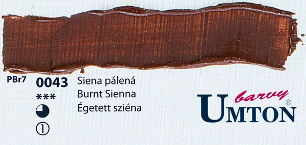 Burnt Sienna olajfesték 60ml Umton - 0043 Égetett sziéna