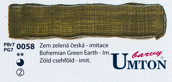 Bohemian Green Eart olajfesték 60ml Umton - 0058 Zöld csehföld imit.