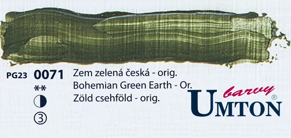 Bohemian Green Earth olajfesték 60ml Umton - 0071 Zöld csehföld original