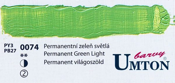 Perm. Green Light olajfesték 60ml Umton - 0074 Permanent világoszöld