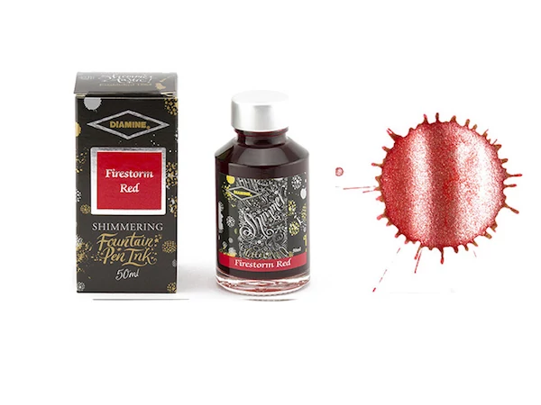 Töltőtolltinta 50ml Shimmer Diamine - Firestorm red